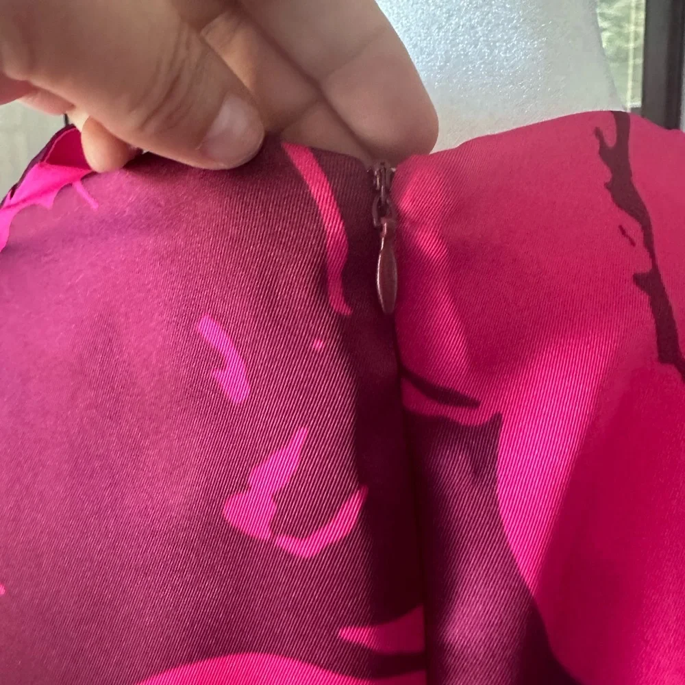 ZARA JUST 30! silky purple and pink dress.  Dress it down and up. - Picture 5 of 8